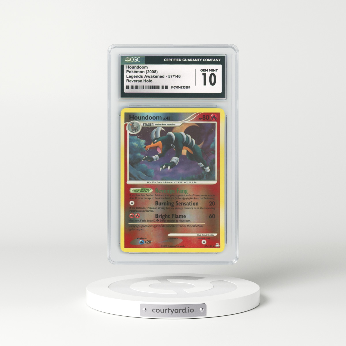 2008 Legends Awakened #57 Houndoom - Holo (CGC 10 GEM MINT)