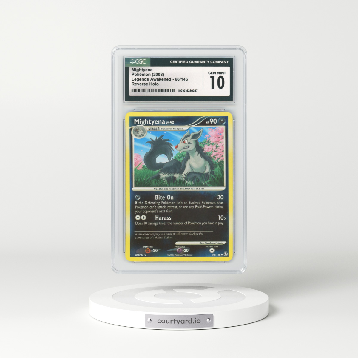 2008 Legends Awakened #66 Mightyena - Holo (CGC 10 GEM MINT)