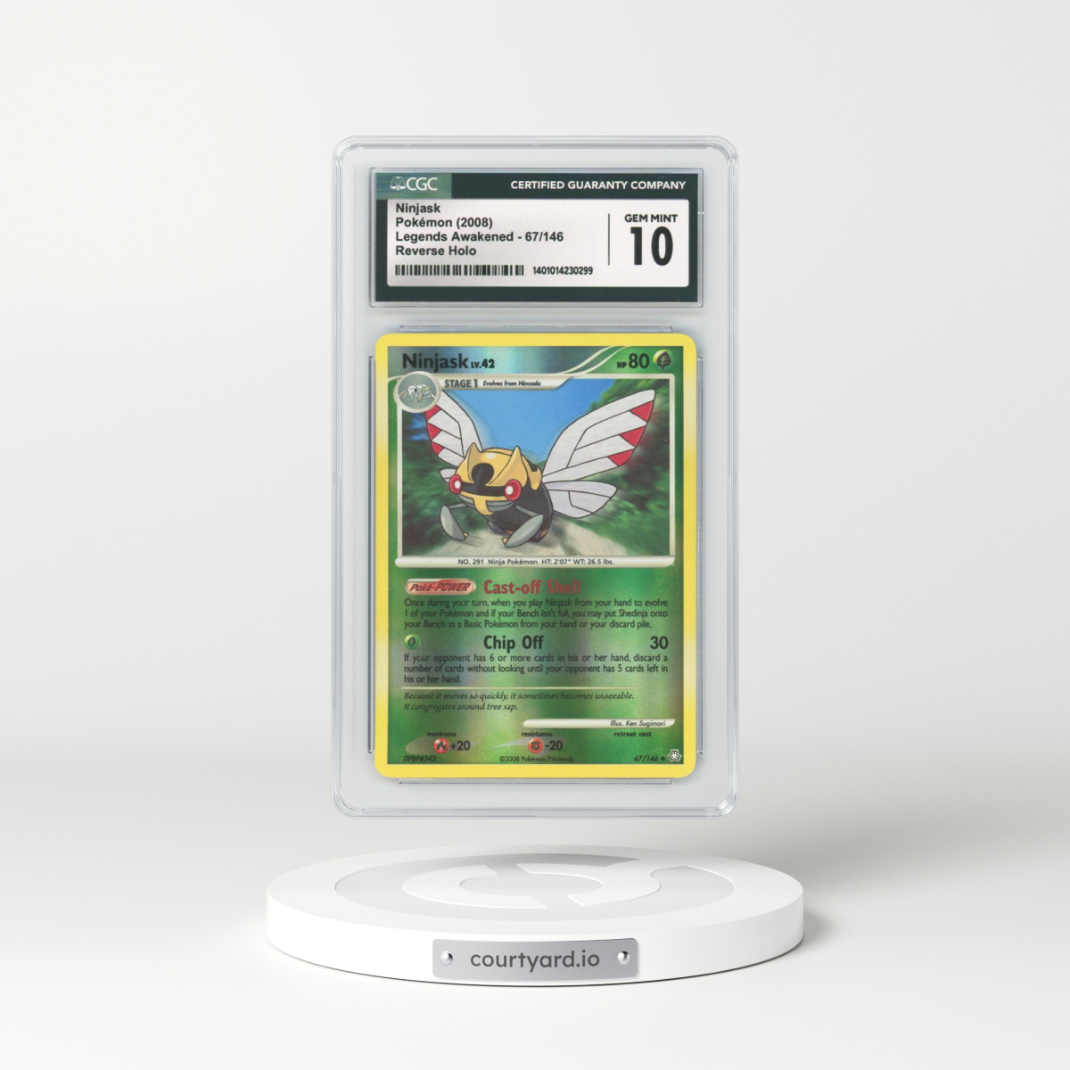 2008 Legends Awakened #67 Ninjask - Holo (CGC 10 GEM MINT)