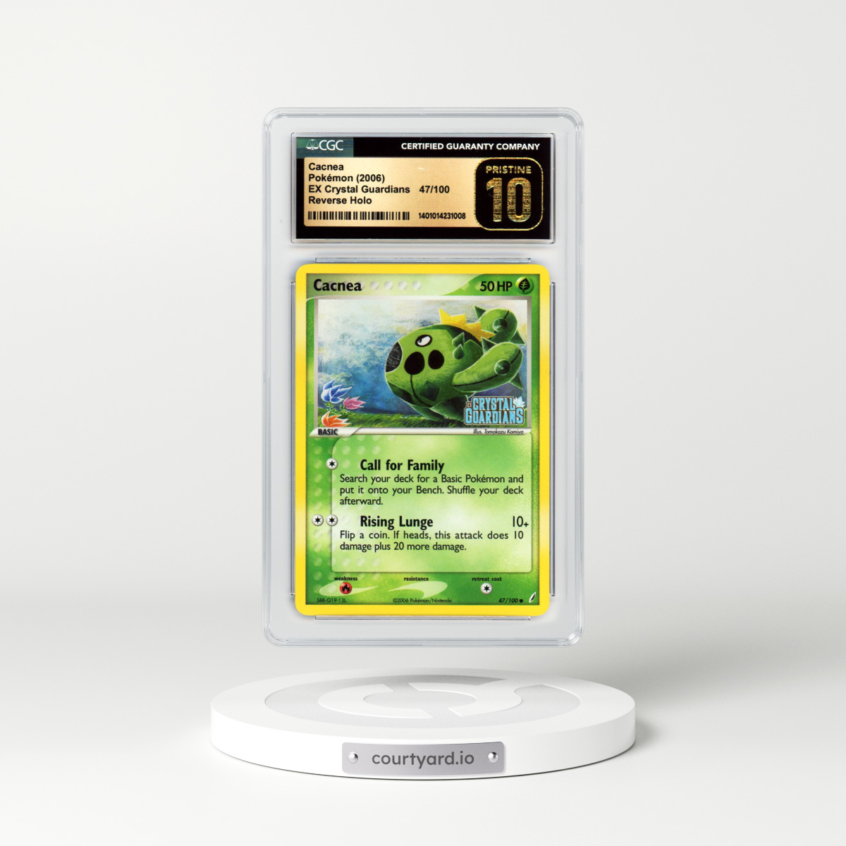 2006 EX Crystal Guardians #47 Cacnea - Holo (CGC 10 PRISTINE)