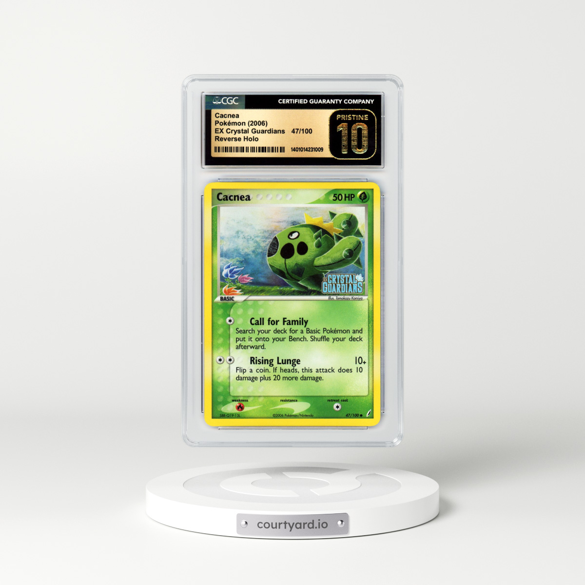 2006 EX Crystal Guardians #47 Cacnea - Holo (CGC 10 PRISTINE)