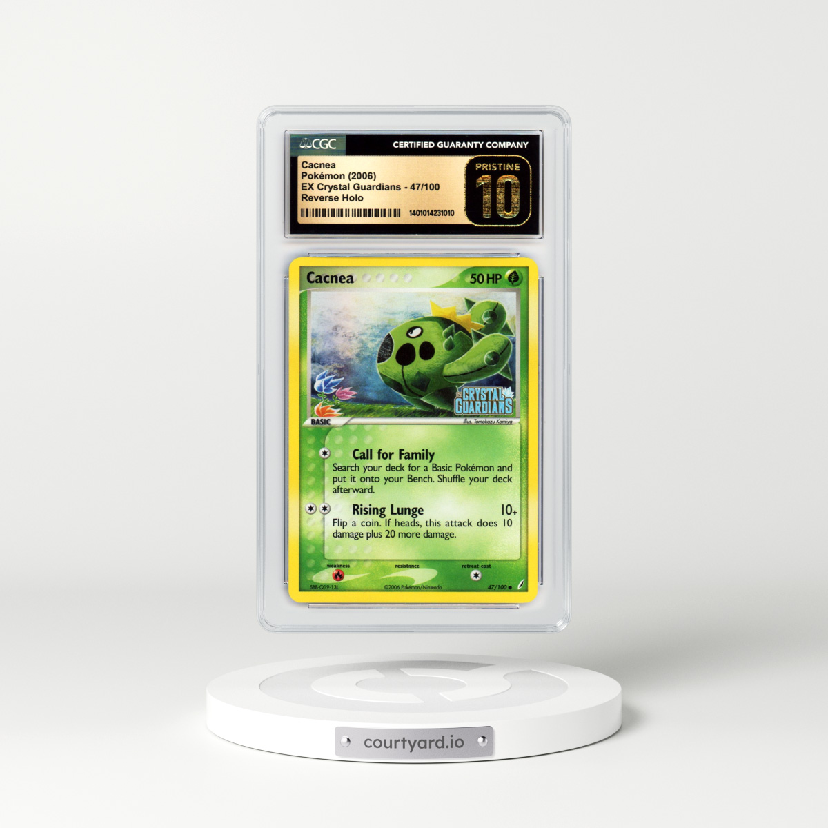 2006 EX Crystal Guardians #47 Cacnea - Holo (CGC 10 PRISTINE)