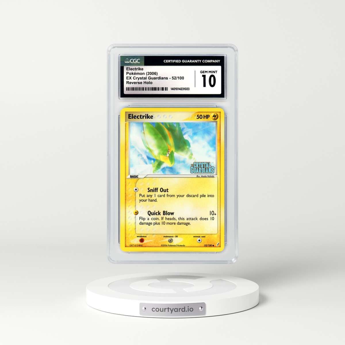 2006 EX Crystal Guardians #52 Electrike - Holo (CGC 10 GEM MINT)