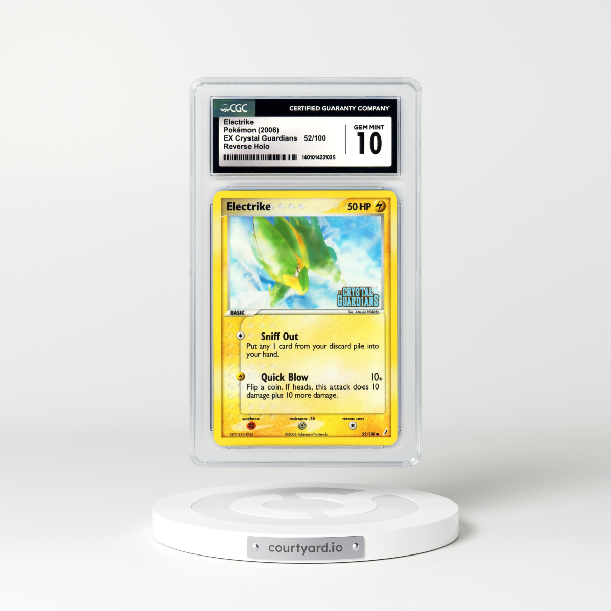 2006 EX Crystal Guardians #52 Electrike - Holo (CGC 10 GEM MINT)