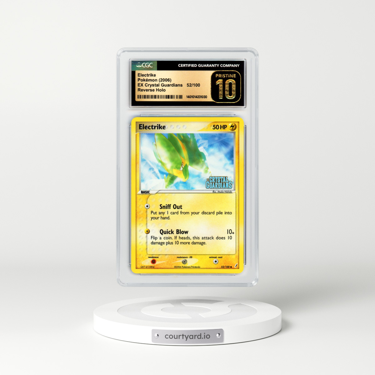 2006 EX Crystal Guardians #52 Electrike - Holo (CGC 10 PRISTINE)