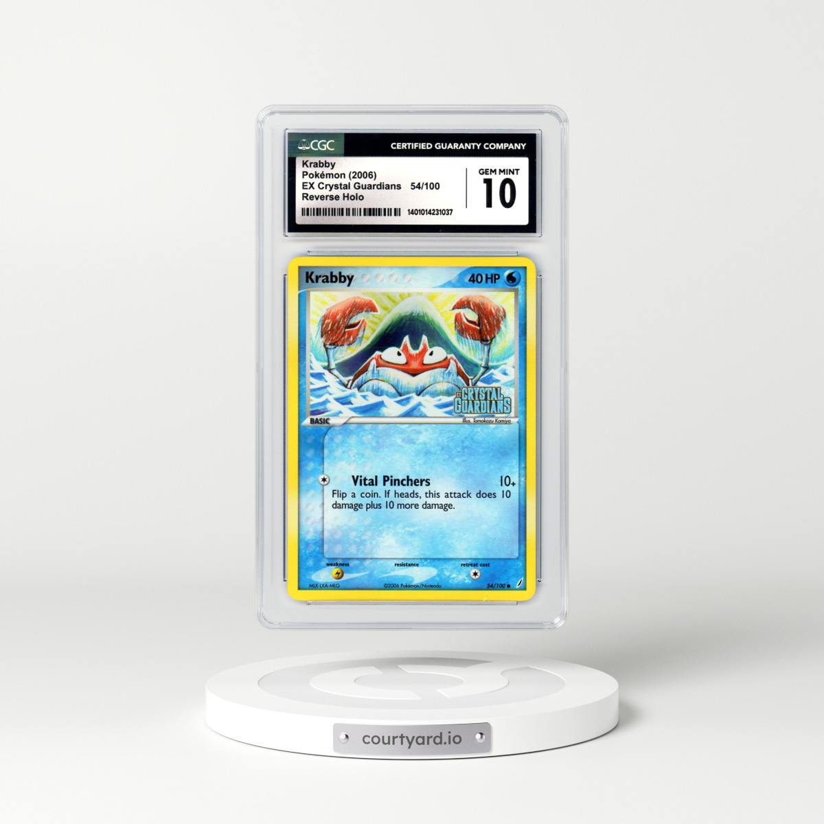 2006 EX Crystal Guardians #54 Krabby - Holo (CGC 10 GEM MINT)