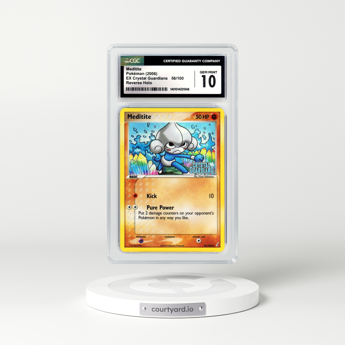 2006 EX Crystal Guardians #56 Meditite - Holo (CGC 10 GEM MINT)