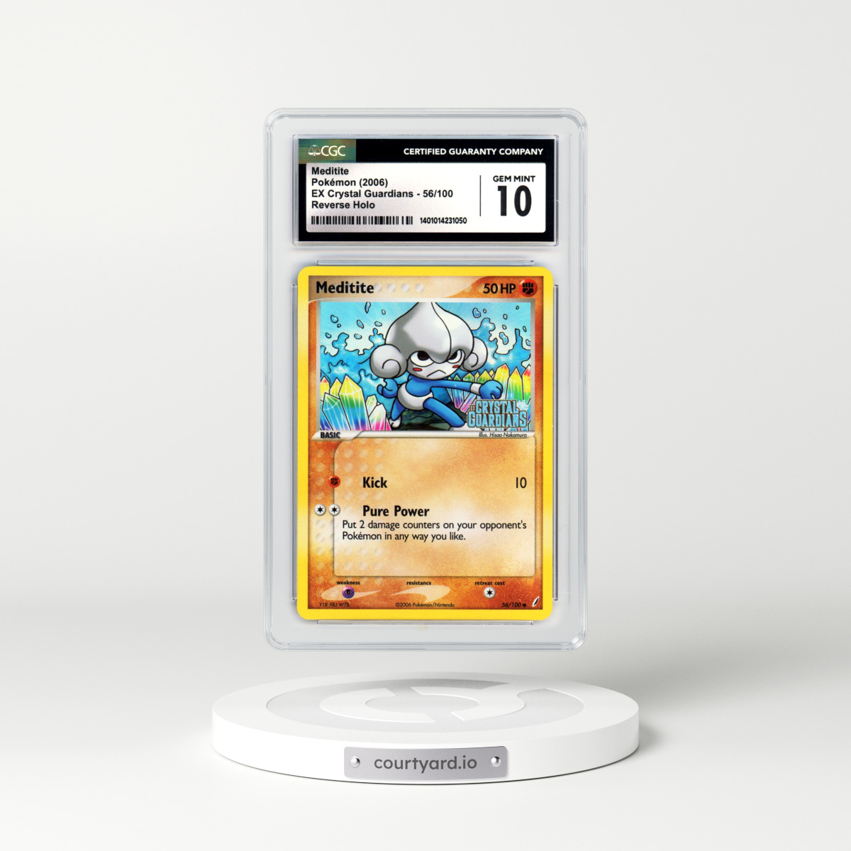 2006 EX Crystal Guardians #56 Meditite - Holo (CGC 10 GEM MINT)
