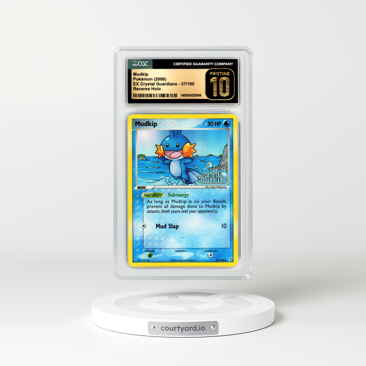 2006 EX Crystal Guardians #57 Mudkip - Holo (CGC 10 PRISTINE)