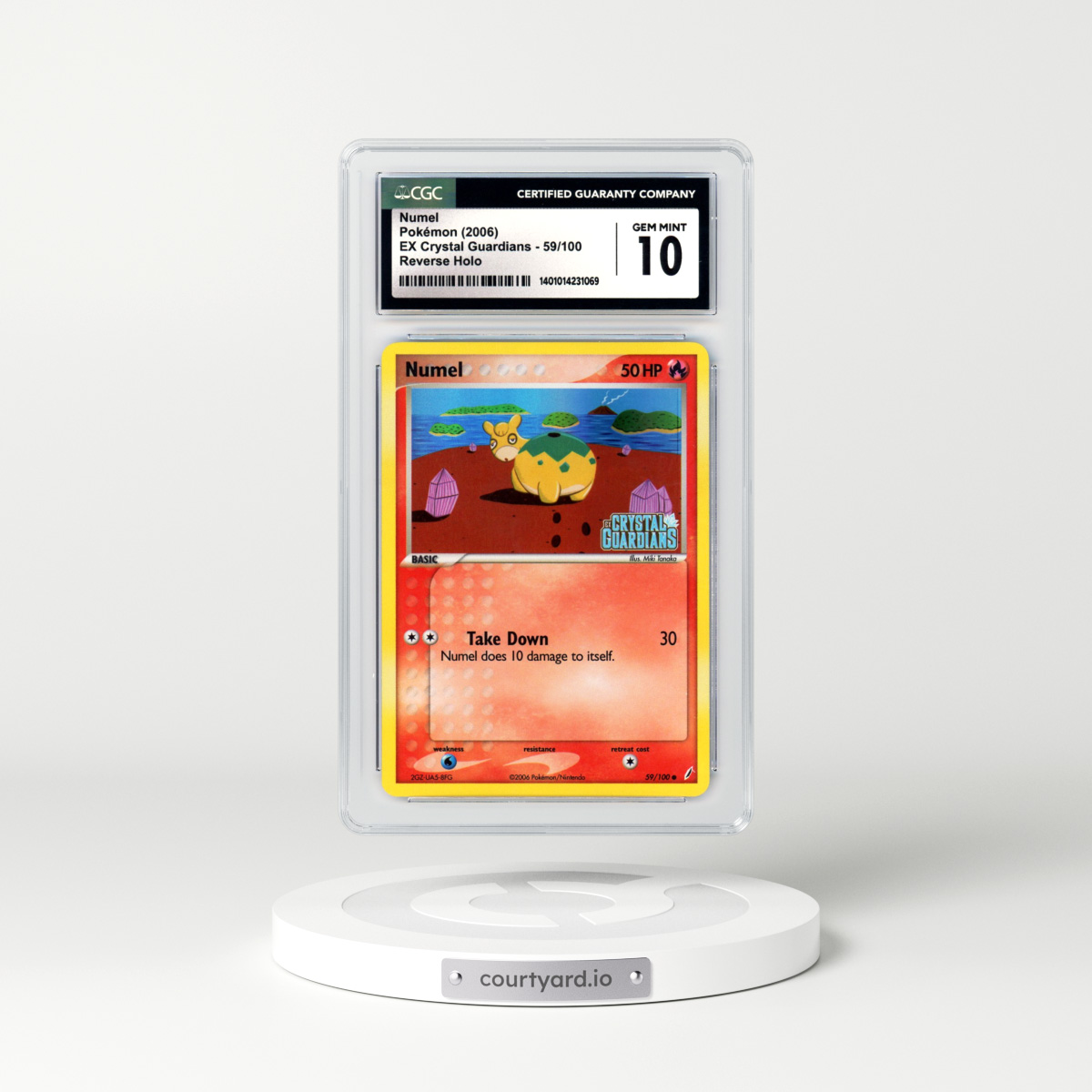 2006 EX Crystal Guardians #59 Numel - Holo (CGC 10 GEM MINT)