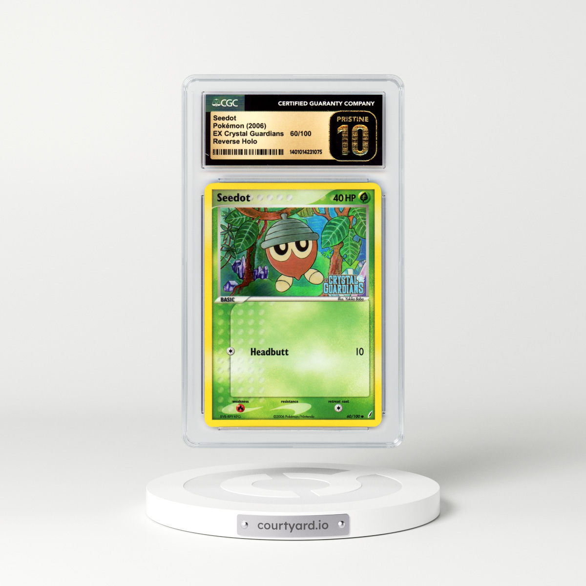 2006 EX Crystal Guardians #60 Seedot - Holo (CGC 10 PRISTINE)