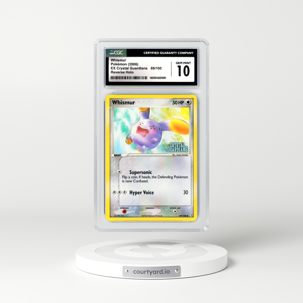 2006 EX Crystal Guardians #69 Whismur - Holo (CGC 10 GEM MINT)