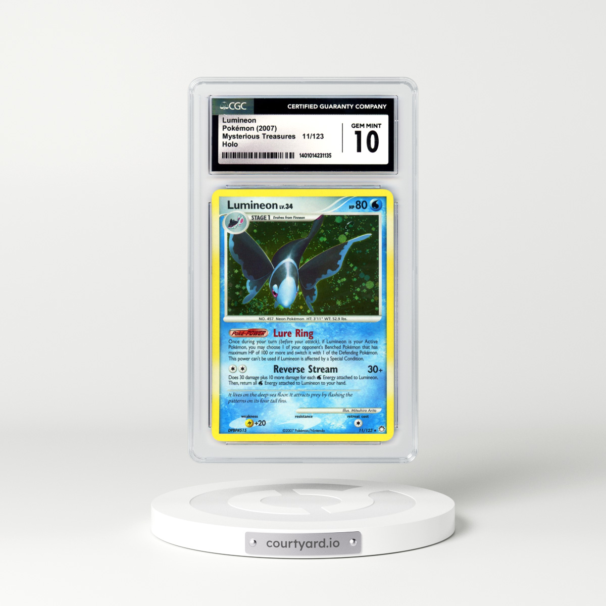 2007 Mysterious Treasures #11 Lumineon - Holo (CGC 10 GEM MINT)