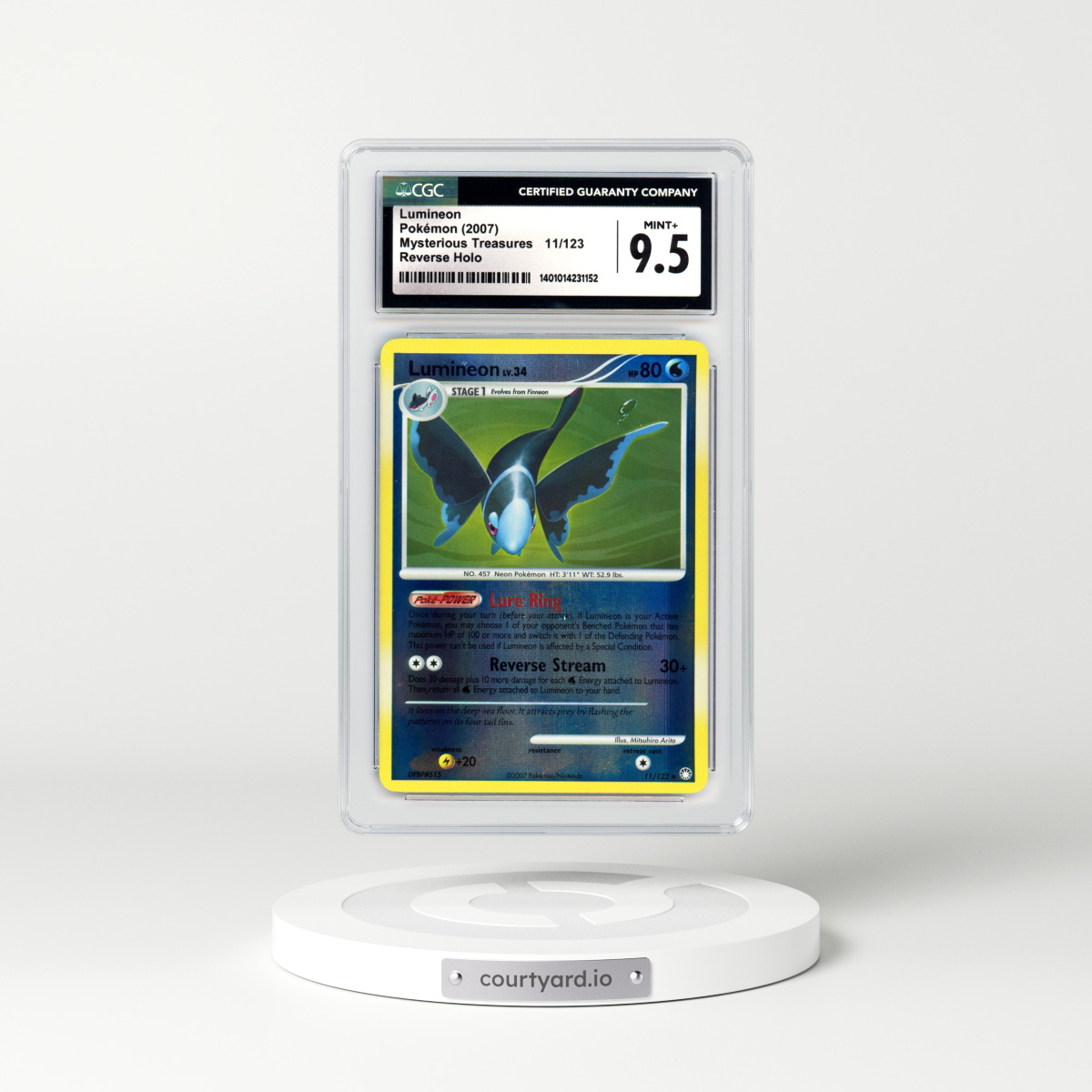 2007 Mysterious Treasures #11 Lumineon - Holo (CGC 9.5 MINT+)