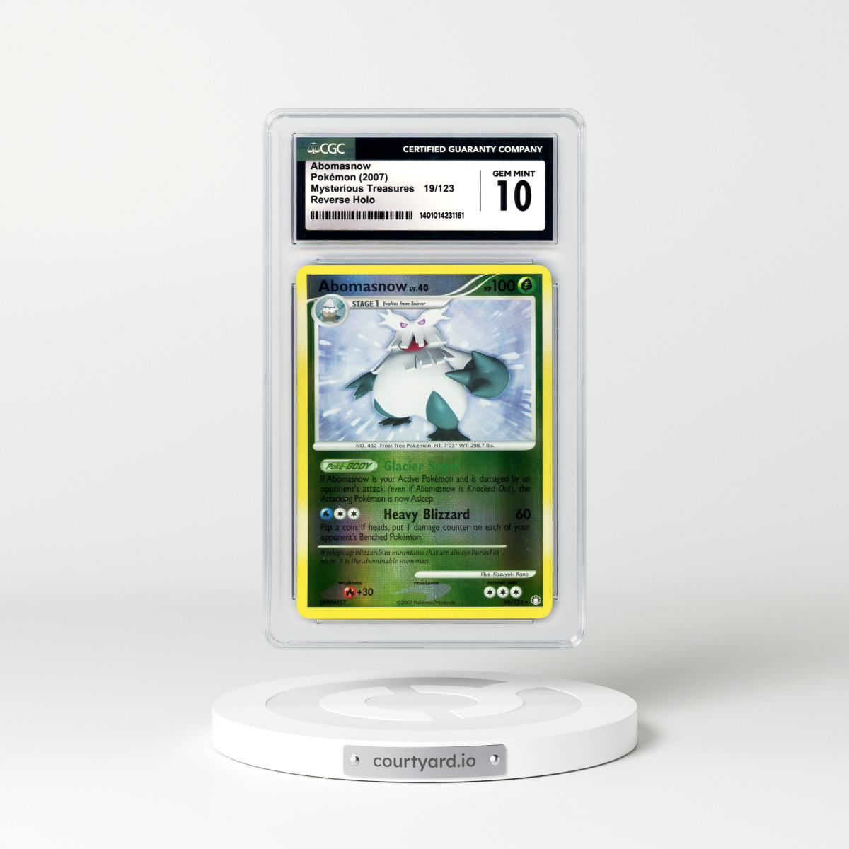 2007 Mysterious Treasures #19 Abomasnow - Holo (CGC 10 GEM MINT)