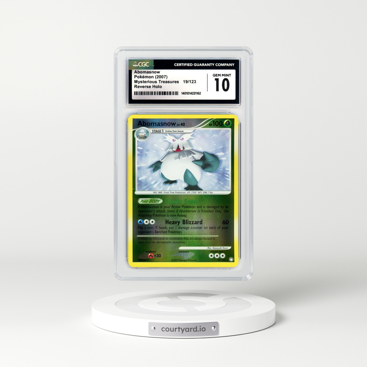 2007 Mysterious Treasures #19 Abomasnow - Holo (CGC 10 GEM MINT)