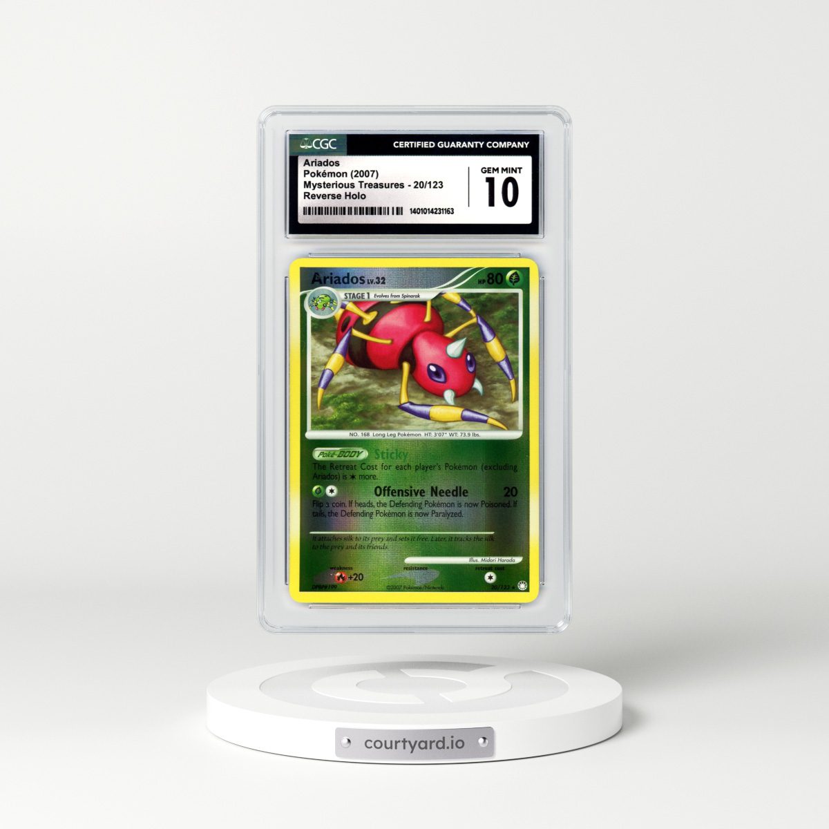 2007 Mysterious Treasures #20 Ariados - Holo (CGC 10 GEM MINT)