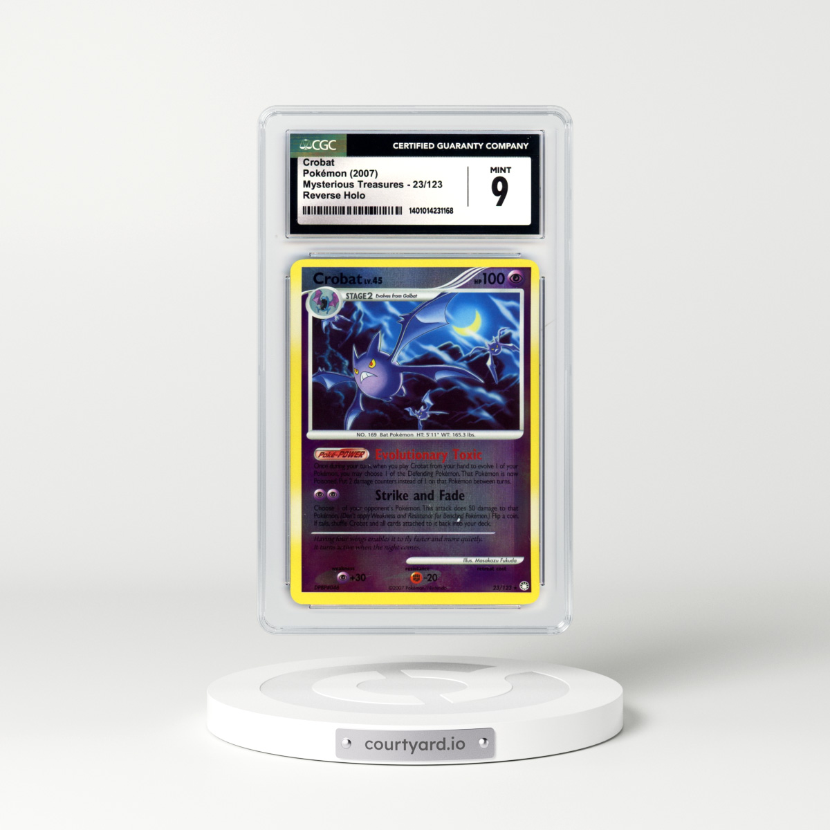 2007 Mysterious Treasures #23 Crobat - Holo (CGC 9 MINT)