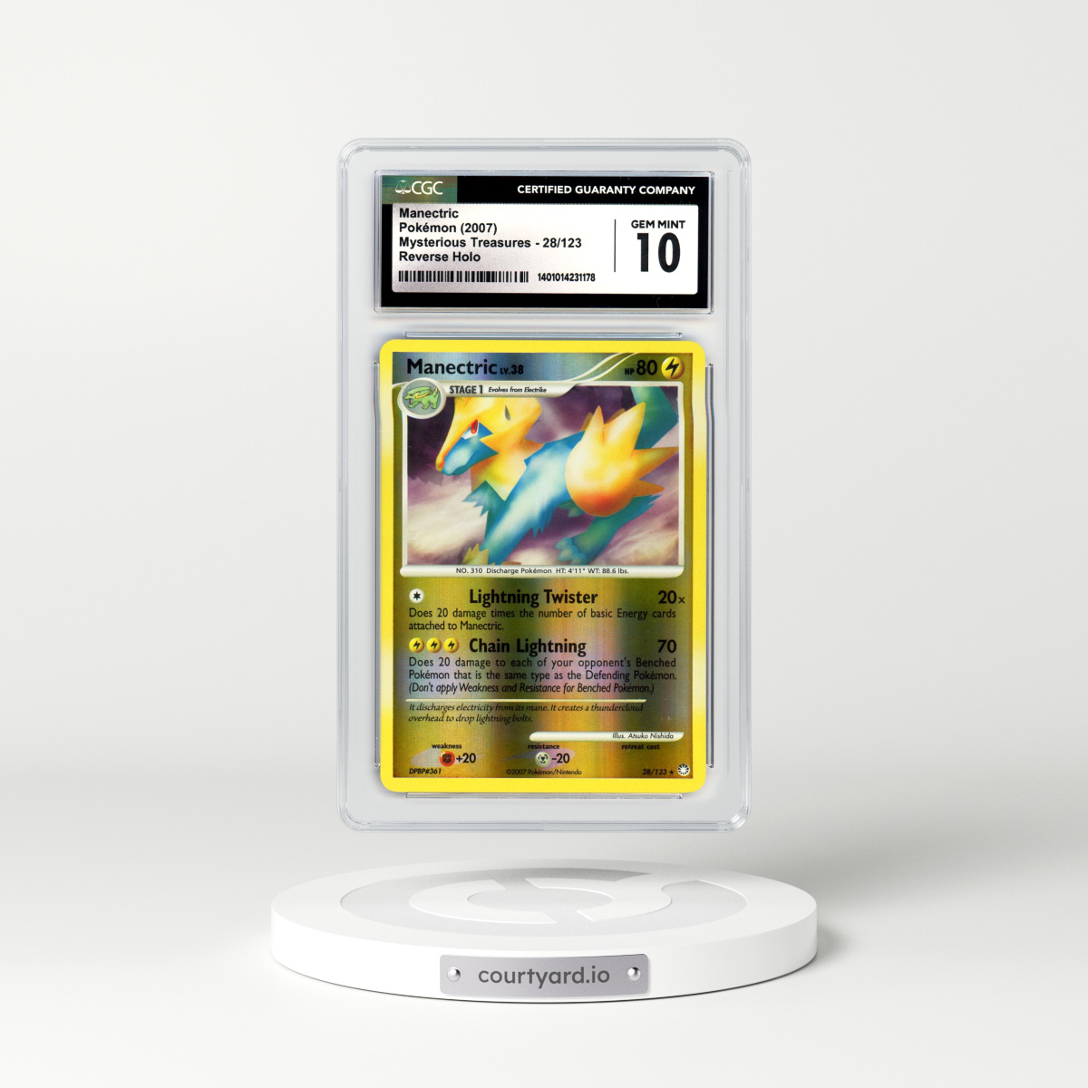2007 Mysterious Treasures #28 Manectric - Holo (CGC 10 GEM MINT)