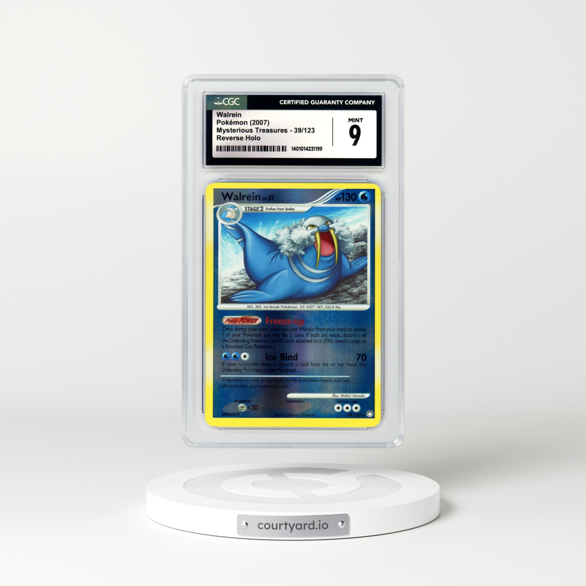 2007 Mysterious Treasures #39 Walrein - Holo (CGC 9 MINT)