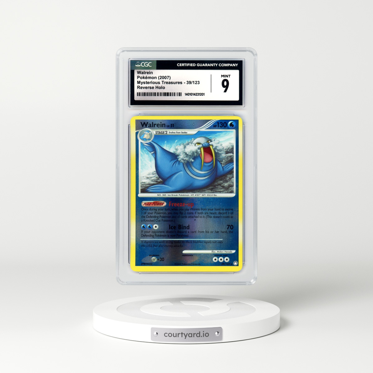 2007 Mysterious Treasures #39 Walrein - Holo (CGC 9 MINT)