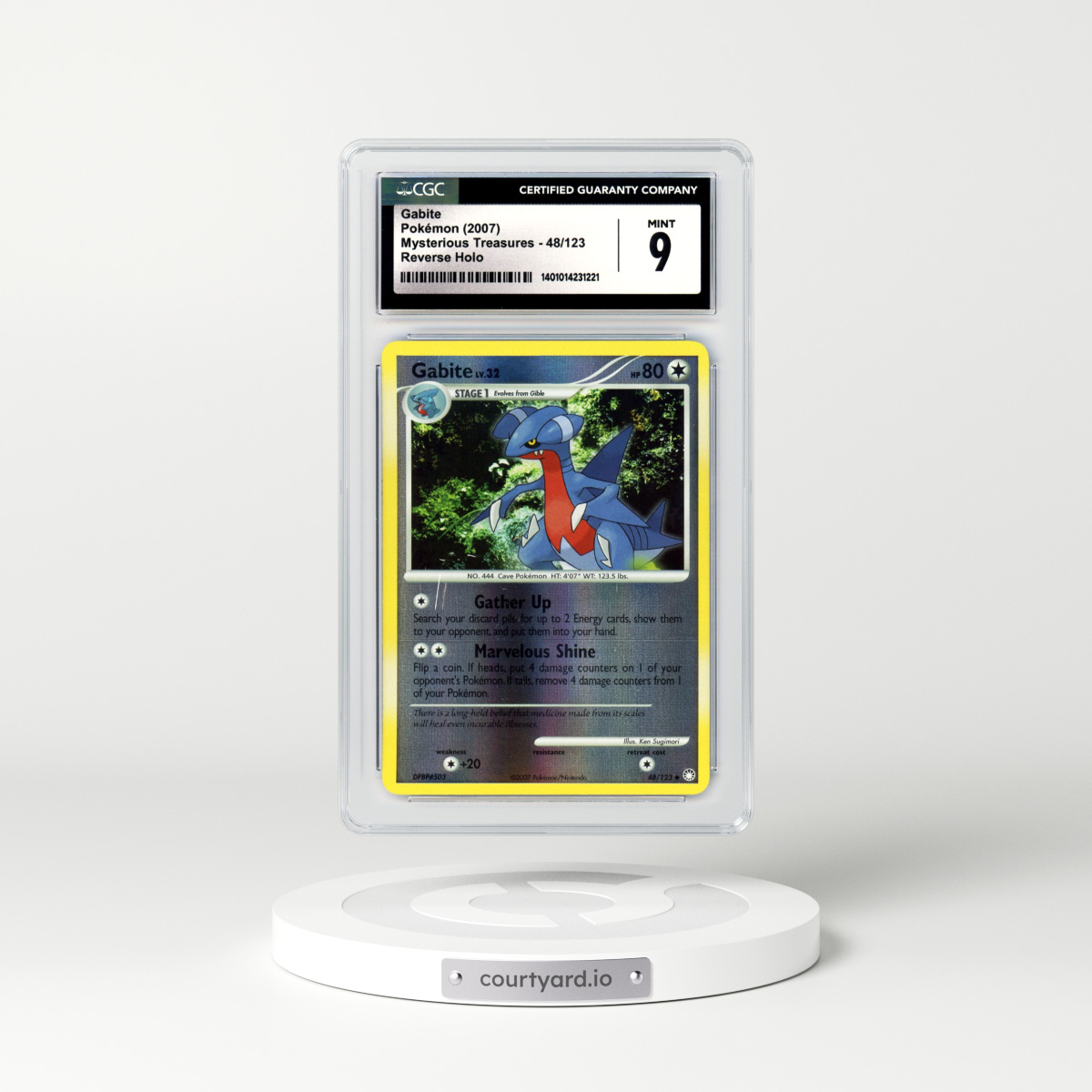 2007 Mysterious Treasures #48 Gabite - Holo (CGC 9 MINT)