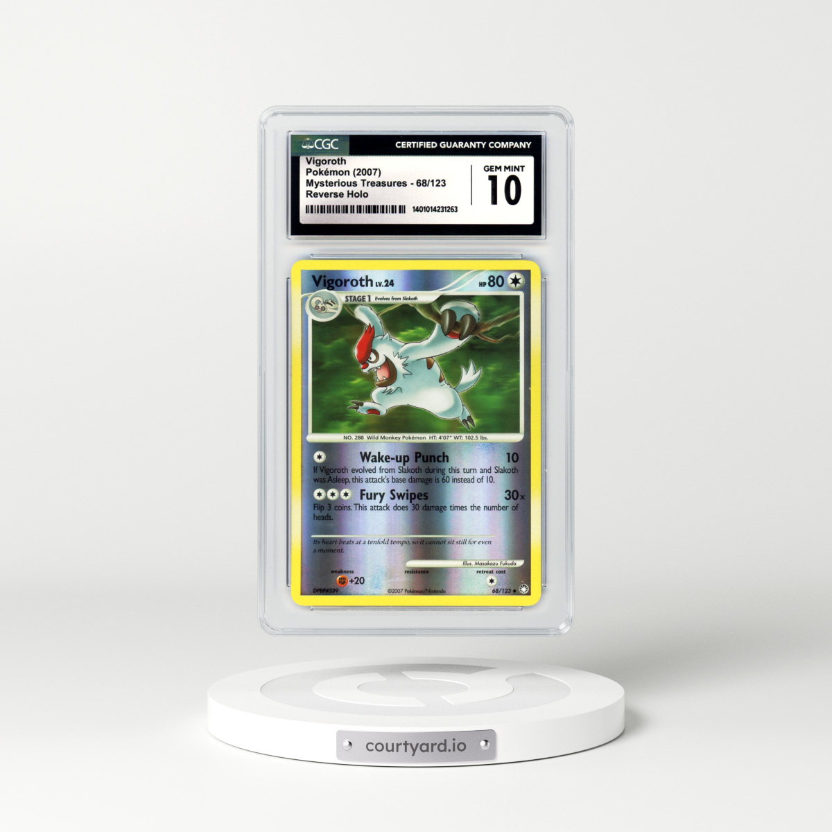 2007 Mysterious Treasures #68 Vigoroth - Holo (CGC 10 GEM MINT)