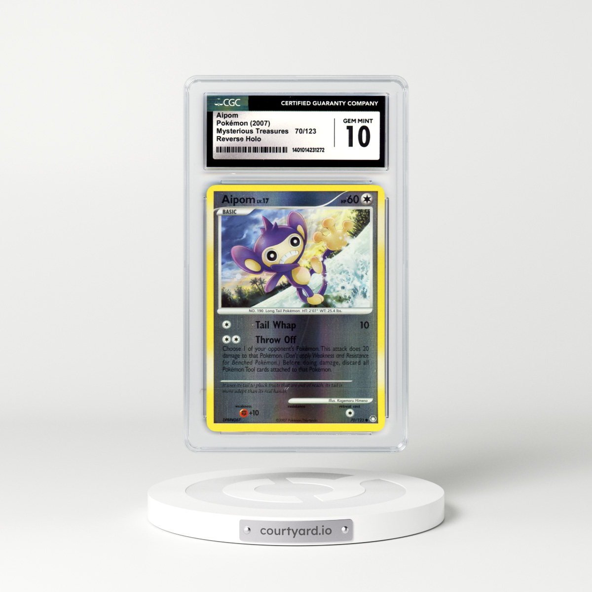 2007 Mysterious Treasures #70 Aipom - Holo (CGC 10 GEM MINT)