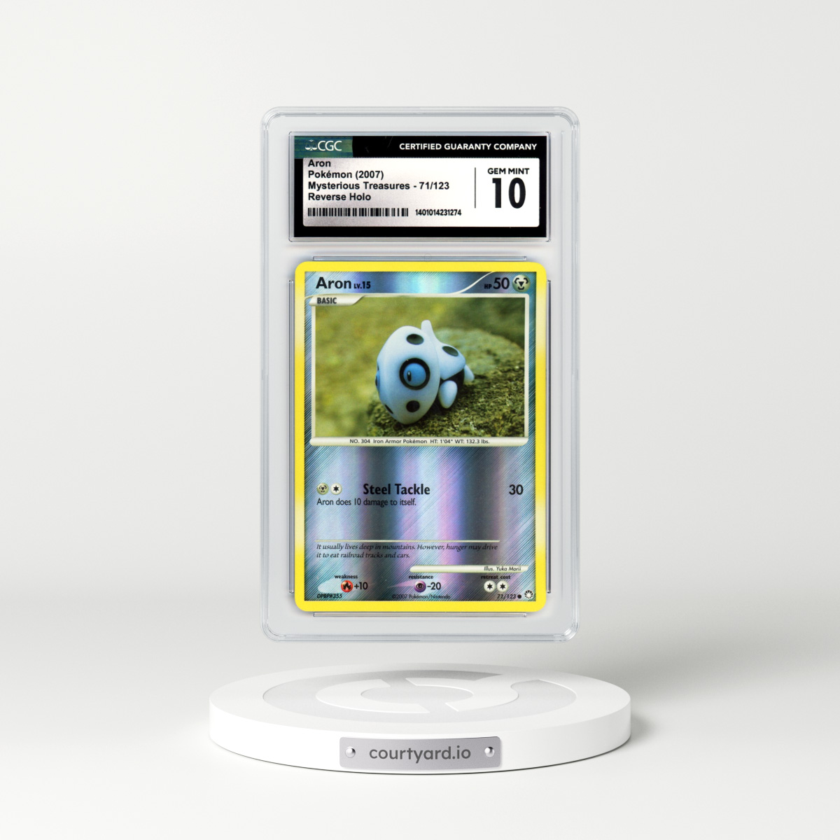 2007 Mysterious Treasures #71 Aron - Holo (CGC 10 GEM MINT)