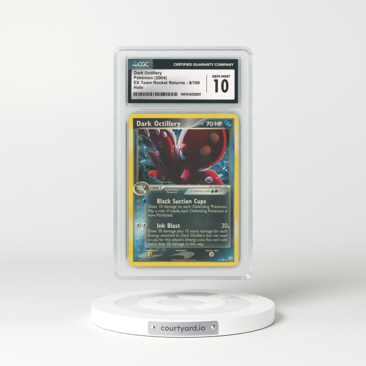 2004 EX Team Rocket Returns #8 Dark Octillery - Holo (CGC 10 GEM MINT)