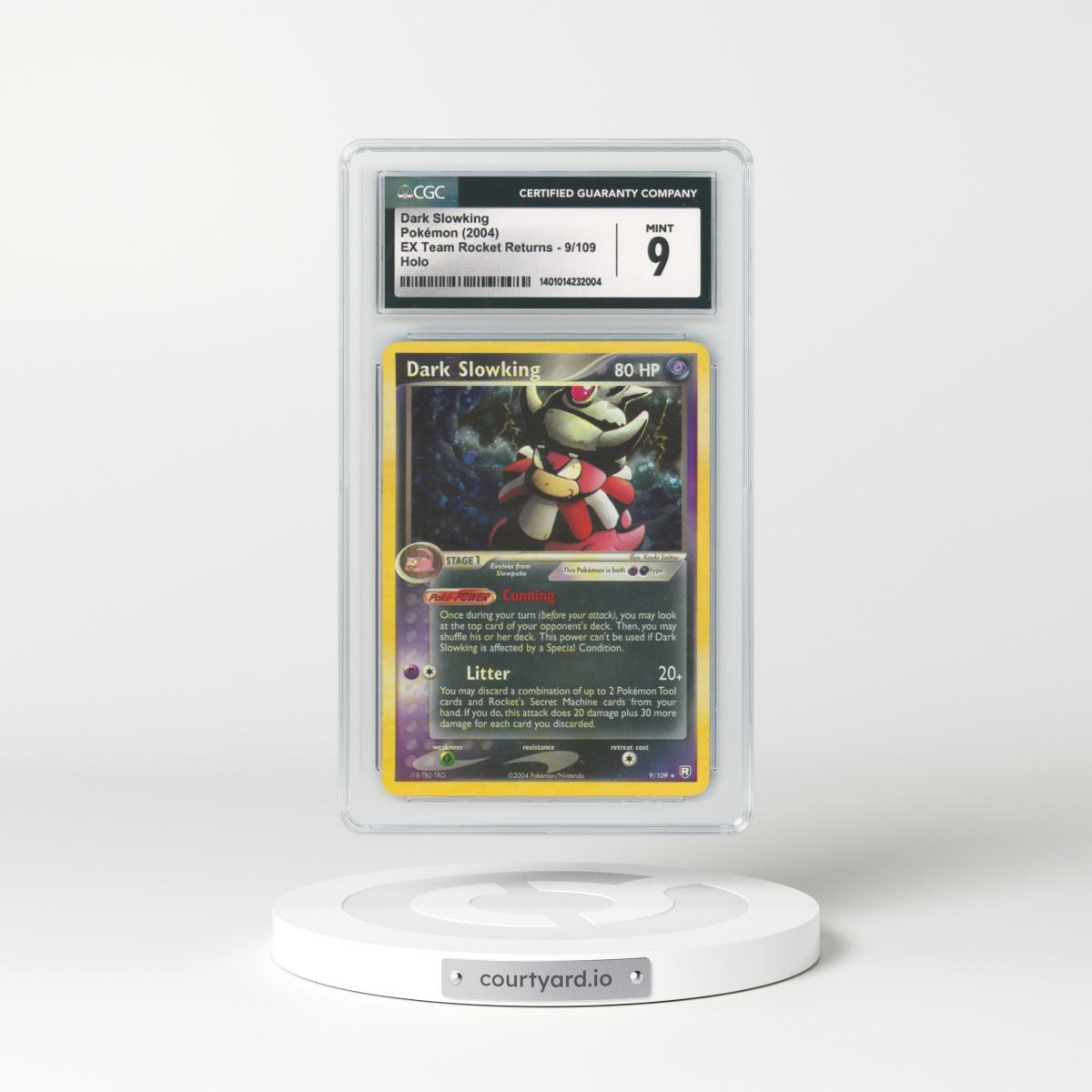 2004 EX Team Rocket Returns #9 Dark Slowking - Holo (CGC 9 MINT)
