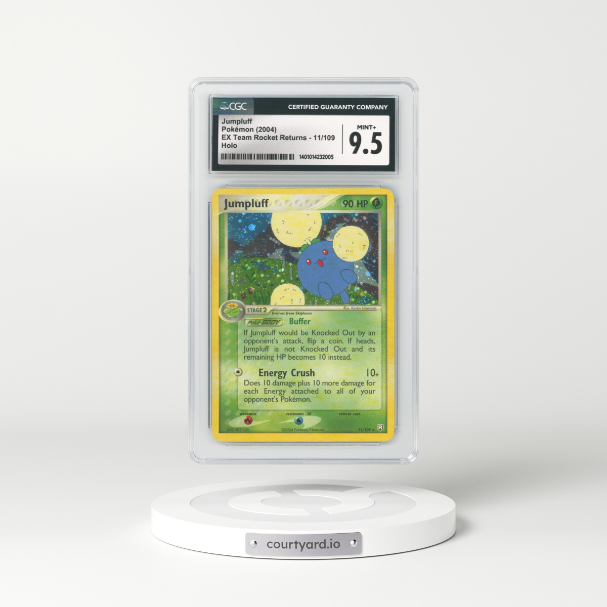2004 EX Team Rocket Returns #11 Jumpluff - Holo (CGC 9.5 MINT+)