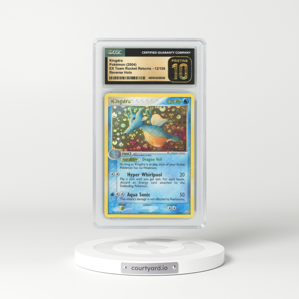 2004 EX Team Rocket Returns #12 Kingdra - Holo (CGC 10 PRISTINE)