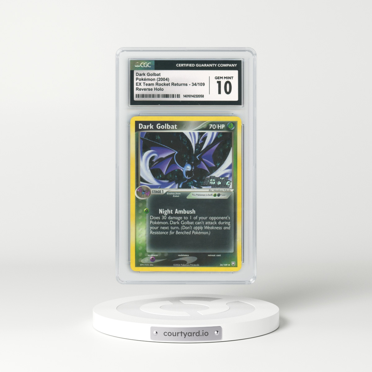 2004 EX Team Rocket Returns #34 Dark Golbat - Holo (CGC 10 GEM MINT)