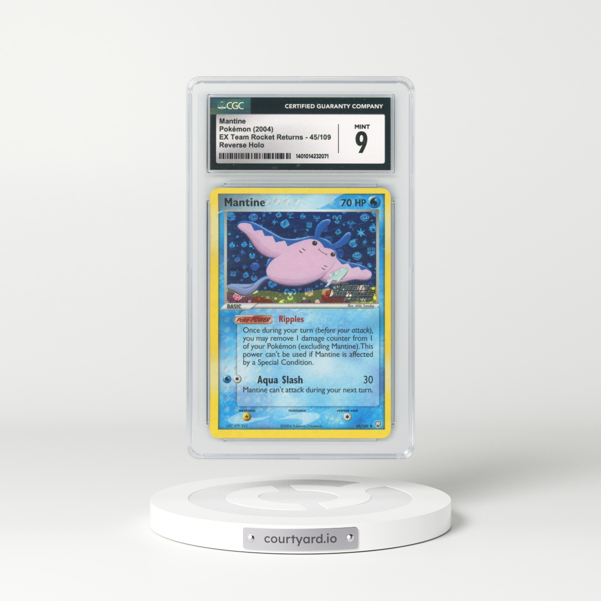 2004 EX Team Rocket Returns #45 Mantine - Holo (CGC 9 MINT)