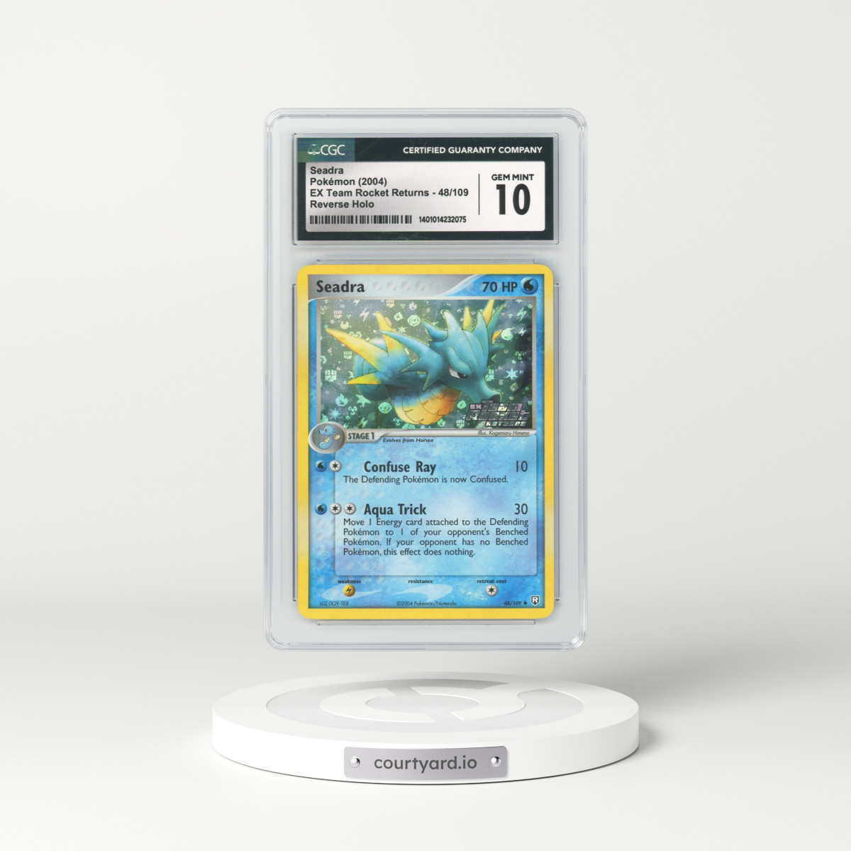 2004 EX Team Rocket Returns #48 Seadra - Holo (CGC 10 GEM MINT)