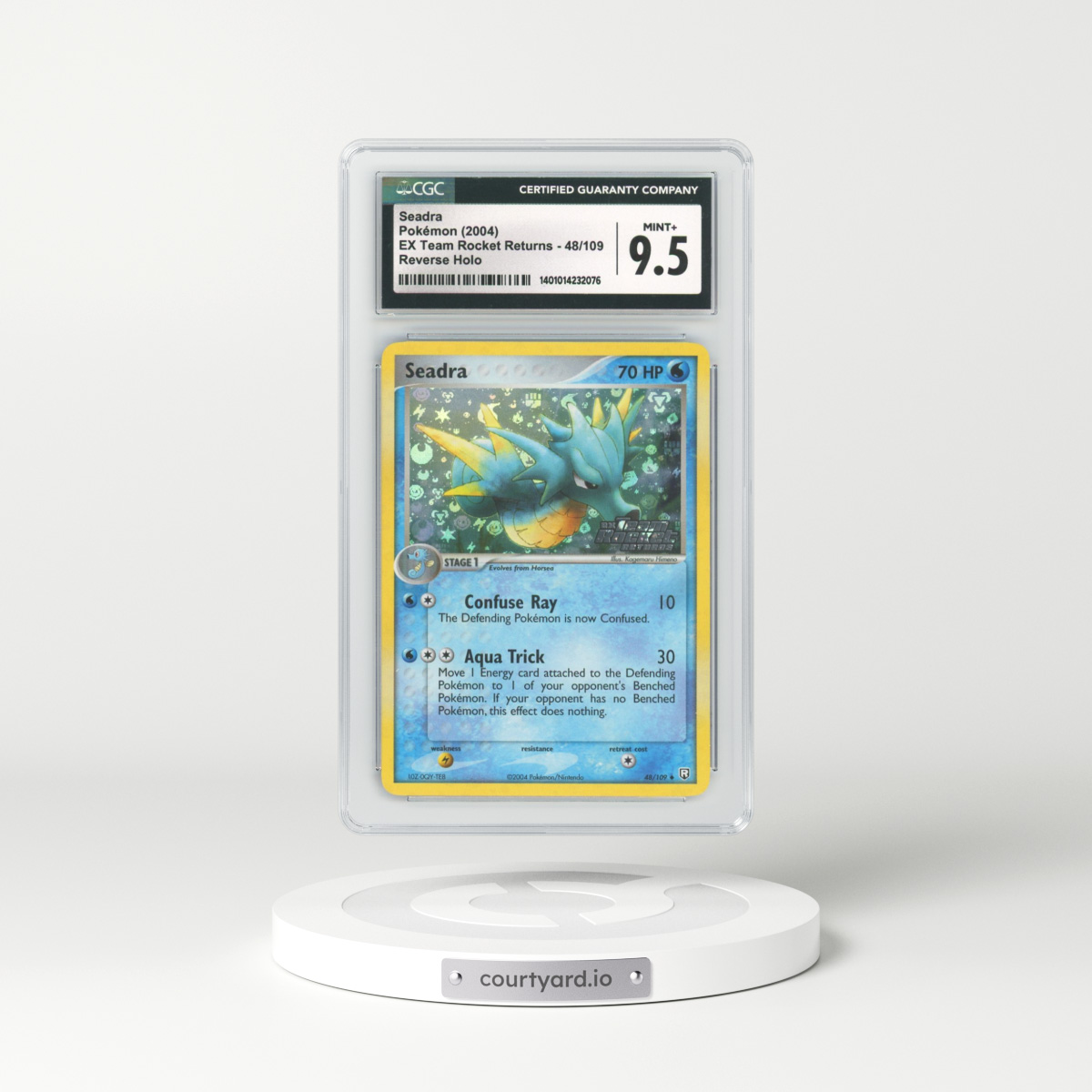 2004 EX Team Rocket Returns #48 Seadra - Holo (CGC 9.5 MINT+)