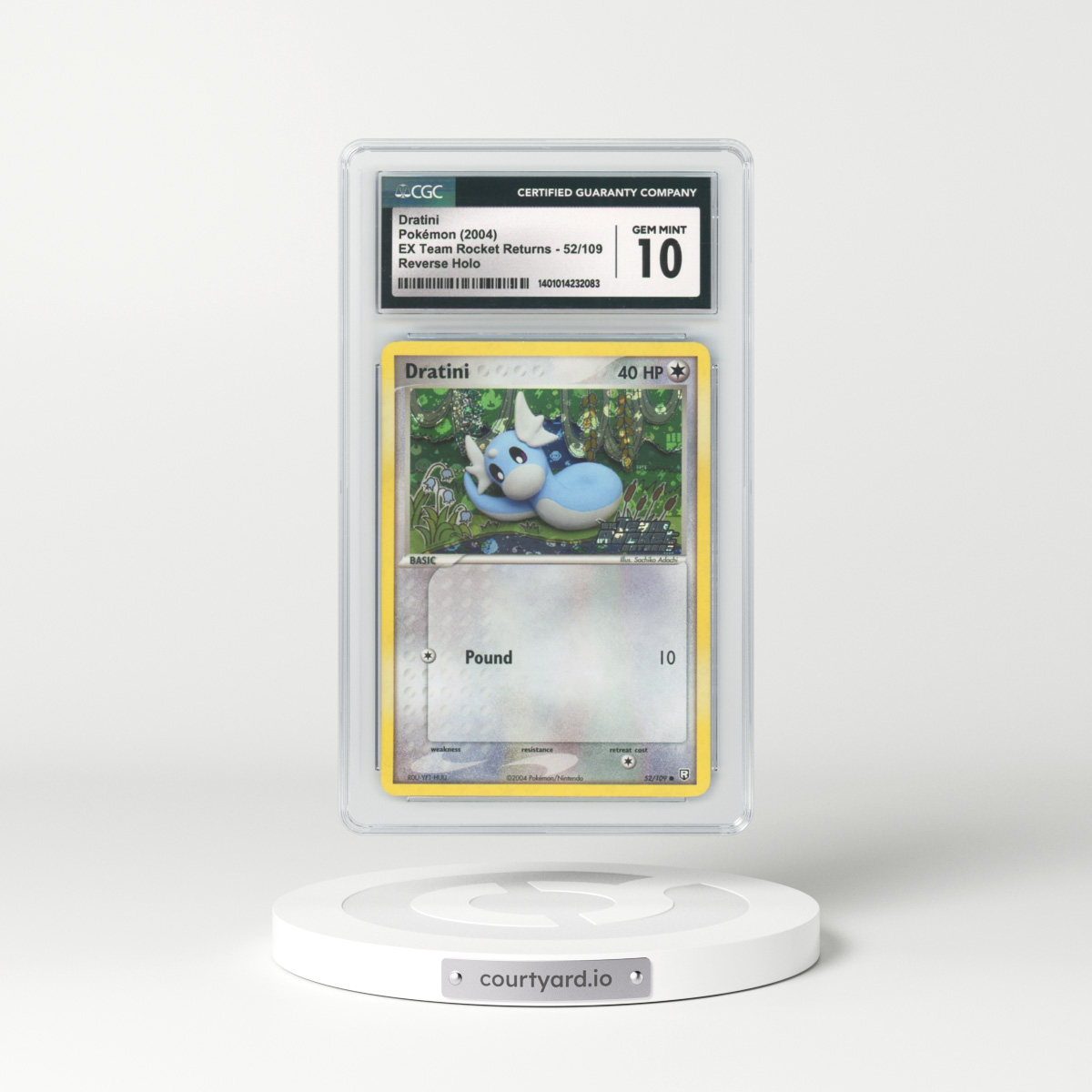 2004 EX Team Rocket Returns #52 Dratini - Holo (CGC 10 GEM MINT)