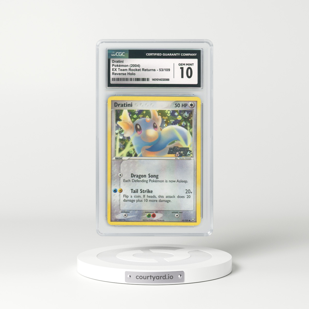 2004 EX Team Rocket Returns #53 Dratini - Holo (CGC 10 GEM MINT)
