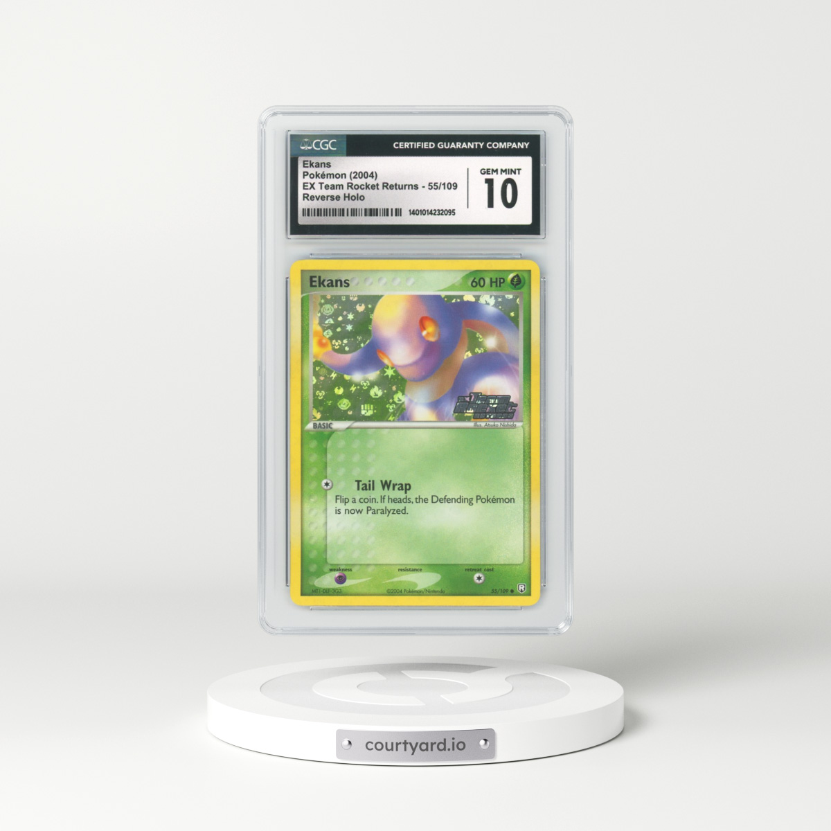 2004 EX Team Rocket Returns #55 Ekans - Holo (CGC 10 GEM MINT)