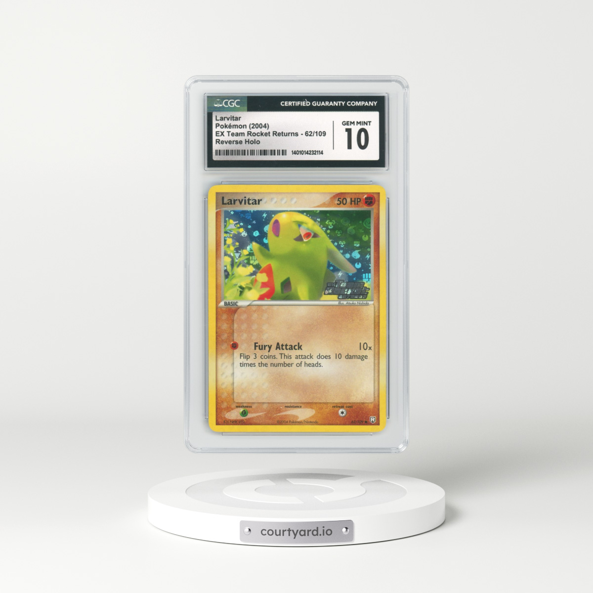 2004 EX Team Rocket Returns #62 Larvitar - Holo (CGC 10 GEM MINT)