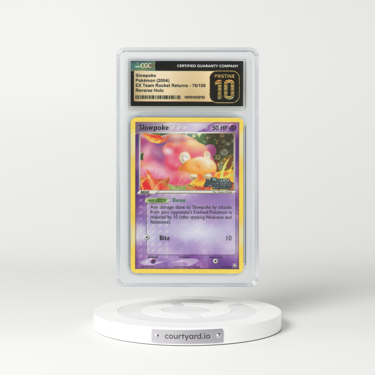 2004 EX Team Rocket Returns #76 Slowpoke - Holo (CGC 10 PRISTINE)