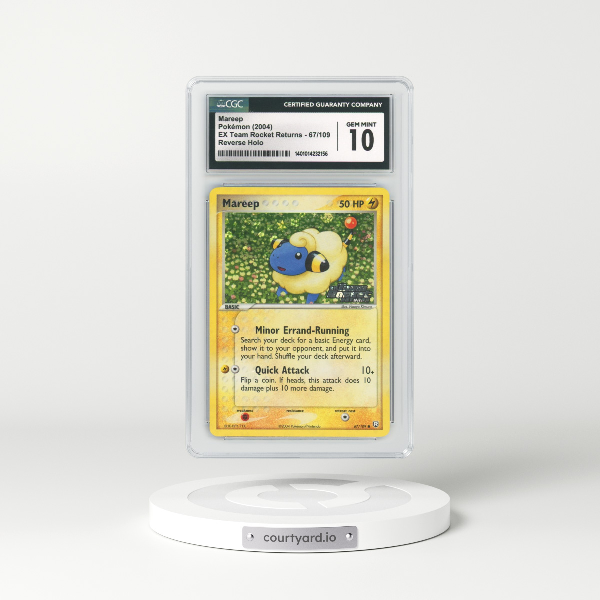 2004 EX Team Rocket Returns #67 Mareep - Holo (CGC 10 GEM MINT)