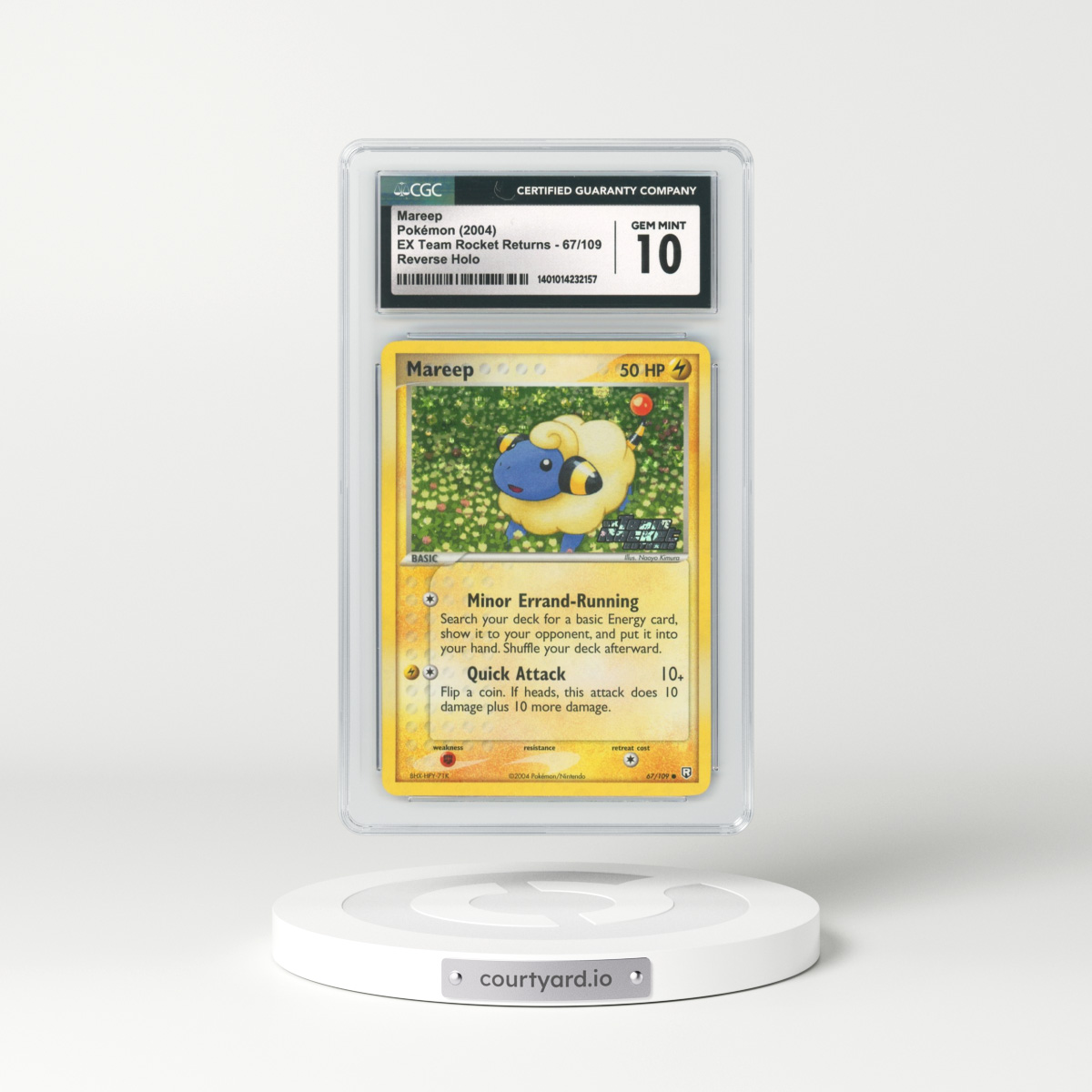 2004 EX Team Rocket Returns #67 Mareep - Holo (CGC 10 GEM MINT)