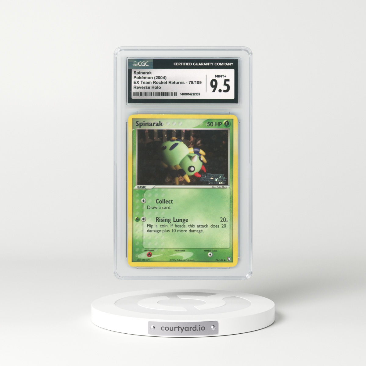 2004 EX Team Rocket Returns #78 Spinarak - Holo (CGC 9.5 MINT+)