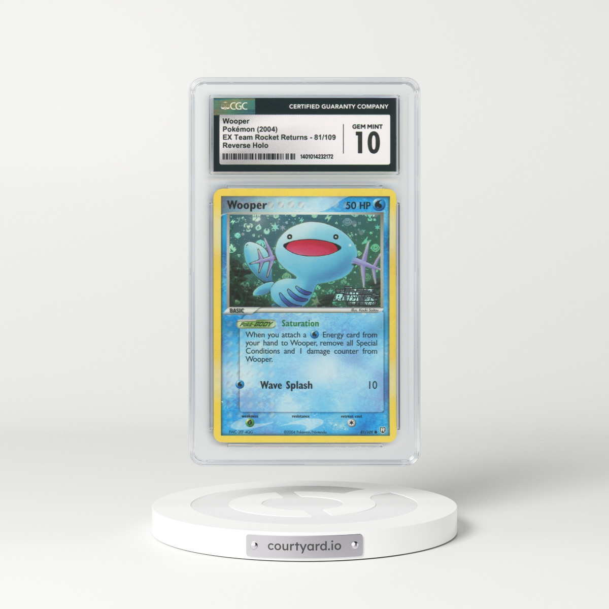 2004 EX Team Rocket Returns #81 Wooper - Holo (CGC 10 GEM MINT)
