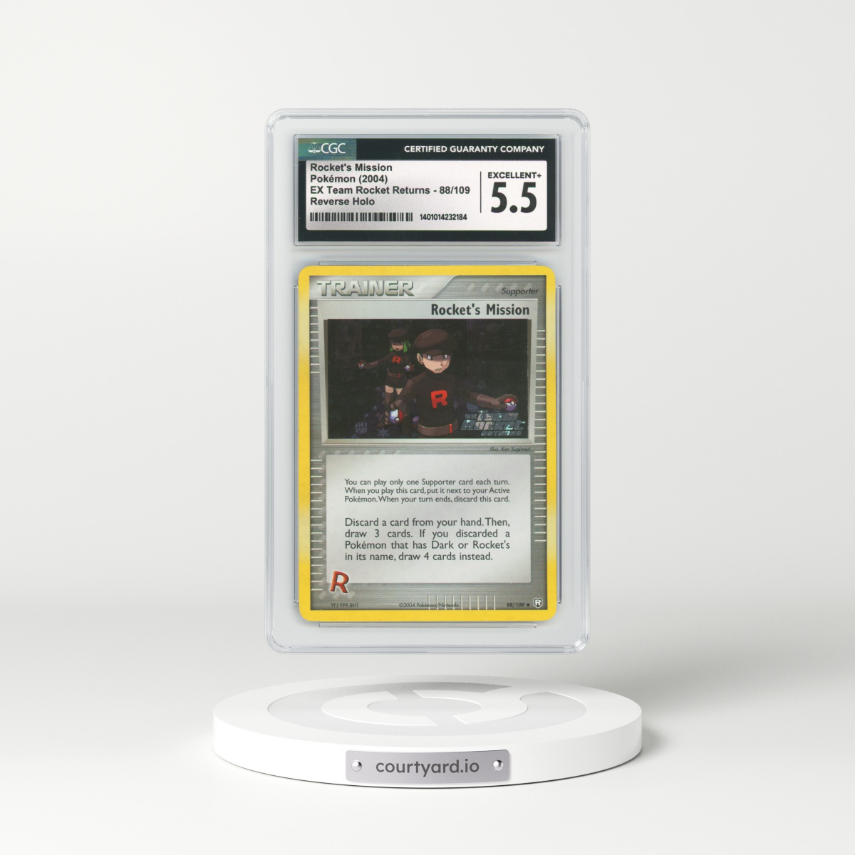 2004 EX Team Rocket Returns #88 Rocket's Mission - Holo (CGC 5.5 EX+)