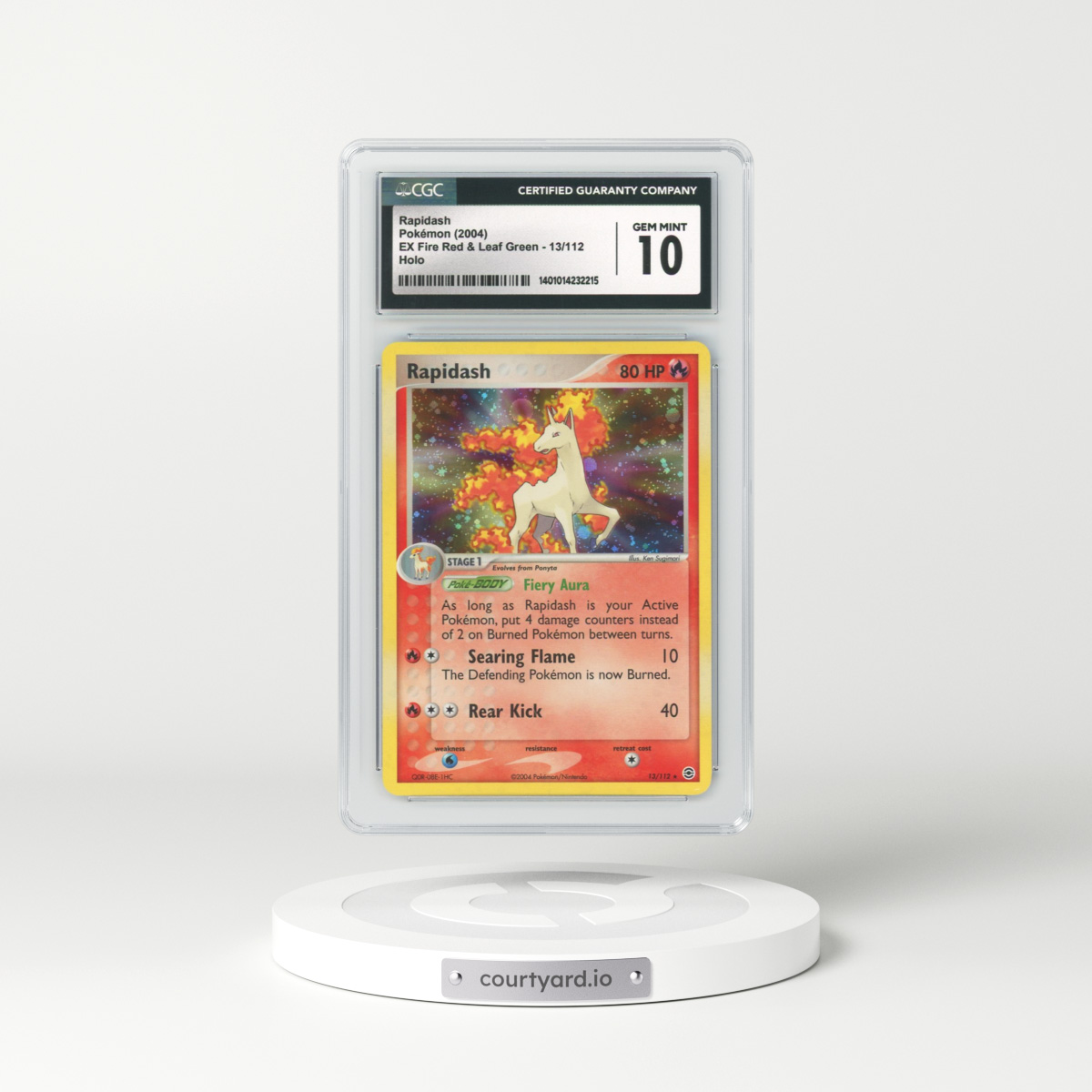 2004 EX FireRed & LeafGreen #13 Rapidash - Holo (CGC 10 GEM MINT)