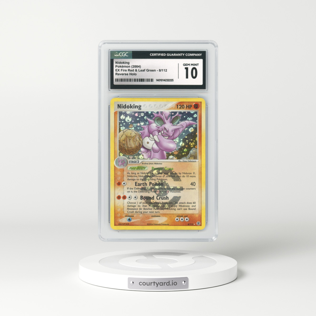 2004 EX FireRed & LeafGreen #8 Nidoking - Holo (CGC 10 GEM MINT)