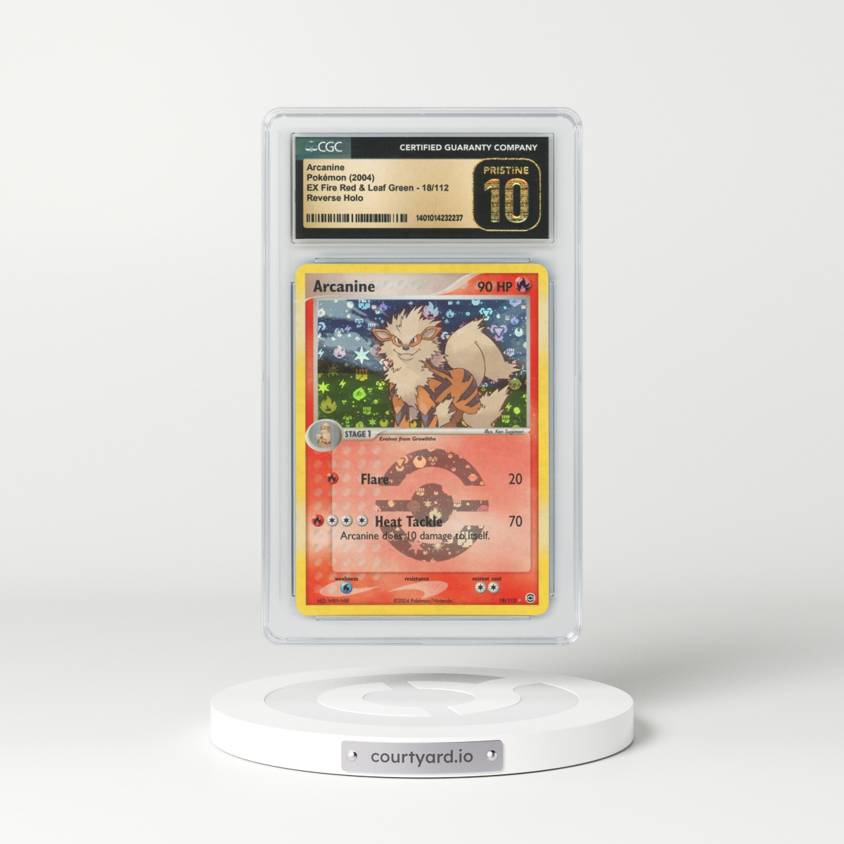 2004 EX FireRed & LeafGreen #18 Arcanine - Holo (CGC 10 PRISTINE)